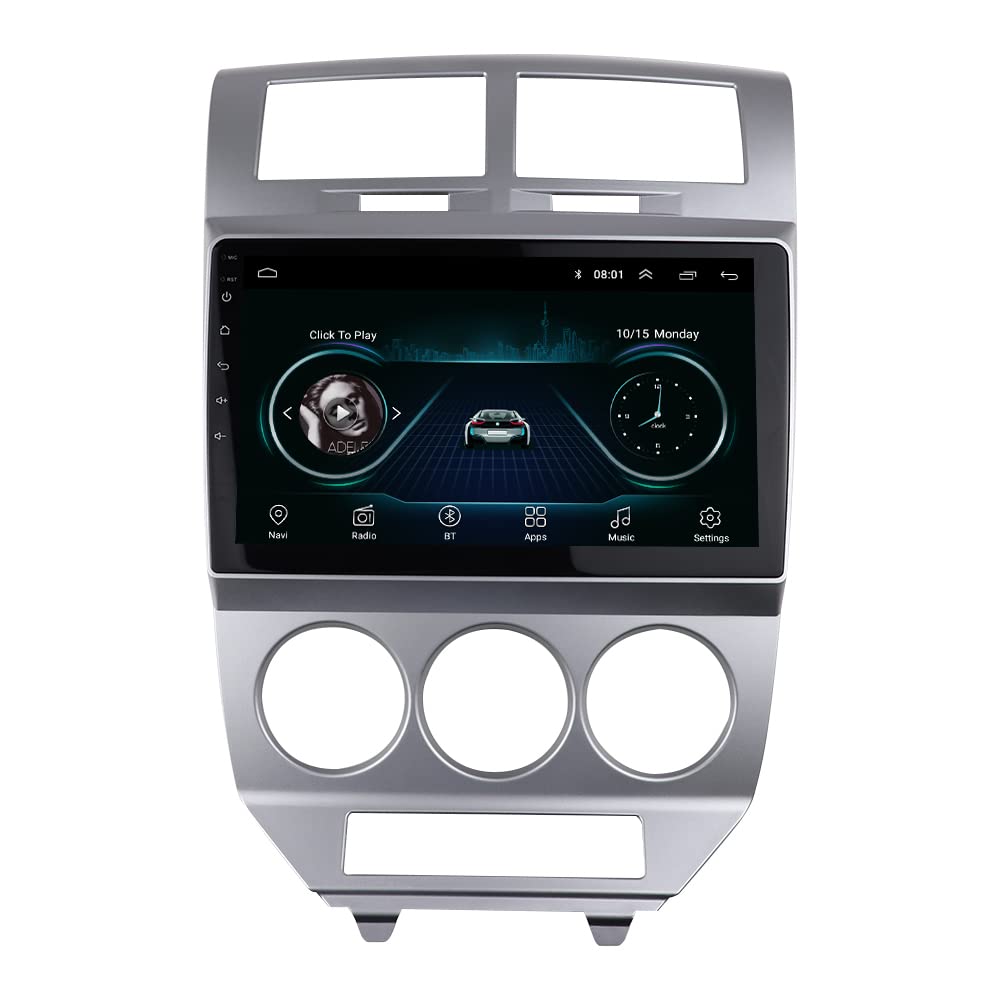 Dkmus Radio Stereo Dash Installation Mount Trim Kit Compatible With Dodge Caliber 2007 2010 For 10.1' And Double Din